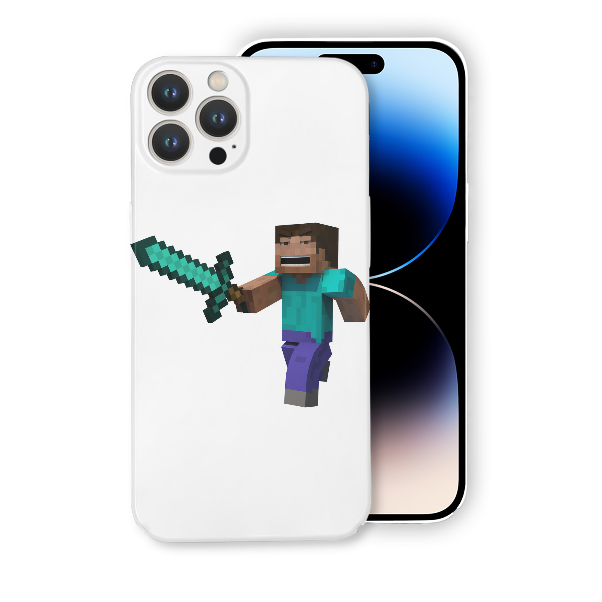 （画像用） マインクラフト ブロックの世界 Minecraft MC Block world 【iPhone 14シリーズ対応】ハードケース